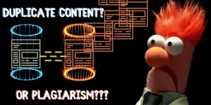 Beaker from the muppets horrified at a piece of content being duplicated many times